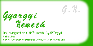 gyorgyi nemeth business card